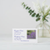 かわいらしいラベンダーは名刺の守備につきます 名刺 (スタンド正面)