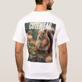 かわいらしいリスフローラガーデン – かわいいエステティック Tシャツ (裏面)