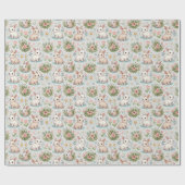 かわいらしいリトルバンニーズラッピング紙 ラッピングペーパー (フラット)