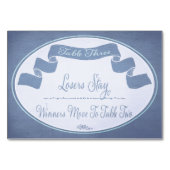 かわいらしいリボンのBuncoのテーブルカード#3 テーブルナンバー (裏面)