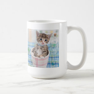 かわいらしいリボンを持つMunchkinの子ネコ コーヒーマグカップ