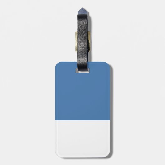 かわいらしいリボンを持つMunchkinの子ネコ ラゲッジタグ (裏面縦)