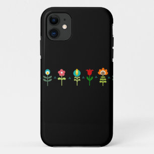 かわいらしいレトロの民俗花 iPhone 11 ケース