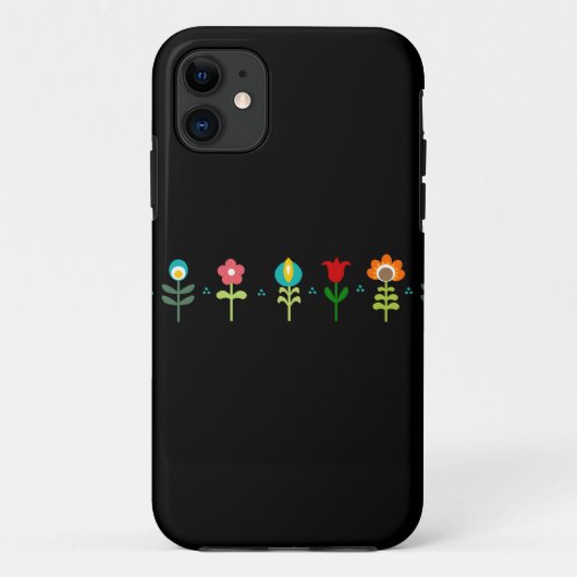 かわいらしいレトロの民俗花 Case-Mate iPhoneケース (裏面)