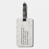 かわいらしいレースの一見のカスタムな花嫁の荷物のラベル ラゲッジタグ (裏面縦)