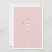 かわいらしいレースの写真の《キリスト教》洗礼式や命名式の招待状 招待状 (裏面)