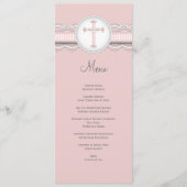 かわいらしいレースwの十字の宗教お祝いメニュー メニュー (正面)