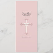 かわいらしいレースwの十字の宗教お祝いメニュー メニュー (裏面)