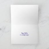 かわいらしいワインのテーマのハッピーバースデーカード カード (内部)