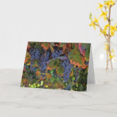 かわいらしいワインのテーマのハッピーバースデーカード カード (黄色い花)