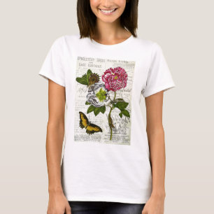 かわいらしいヴィンテージのコラージュ Tシャツ