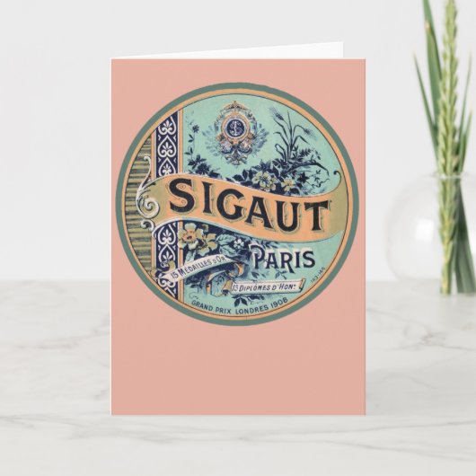 かわいらしいヴィンテージのフランスのなカードおよび郵便はがき カード (正面)