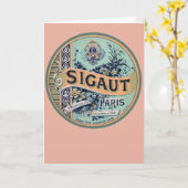 かわいらしいヴィンテージのフランスのなカードおよび郵便はがき カード (黄色い花)