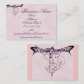 かわいらしいヴィンテージの妖精の名刺 名刺 (正面/裏面)