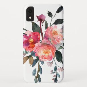 かわいらしいヴィンテージの水彩画の花柄のトレンディー iPhone XRケース