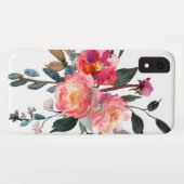 かわいらしいヴィンテージの水彩画の花柄のトレンディー Case-Mate iPhoneケース (裏面(横))