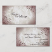 かわいらしいヴィンテージの渦巻のウェディングプランナーの名刺 名刺 (正面/裏面)