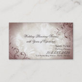 かわいらしいヴィンテージの渦巻のウェディングプランナーの名刺 名刺 (裏面)