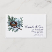 かわいらしいヴィンテージの鳥の巣および卵のテレホンカード コーリングカード (正面)