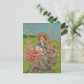 かわいらしいヴィンテージはがき ポストカード (スタンド正面)