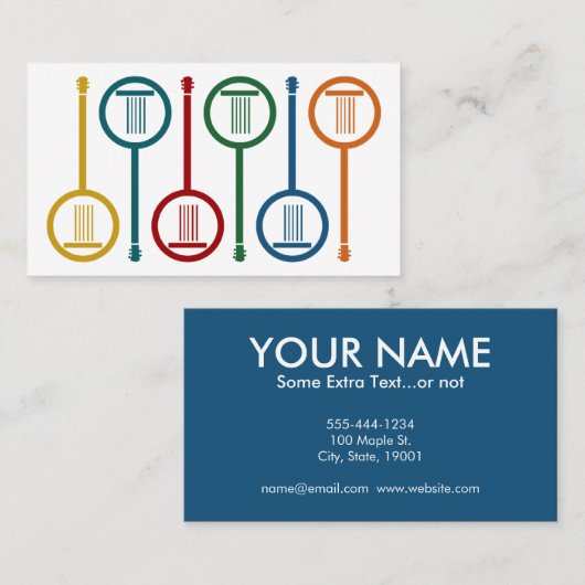 かわいらしい万丈ビジネスカード 名刺 (正面/裏面)