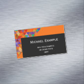 かわいらしい三角形のグランジなパターンI + あなたのアイディア マグネット名刺 (インサイチュ)