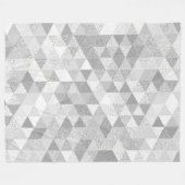 かわいらしい三角形のグランジなパターンII + あなたのアイディア フリースブランケット (正面(横))