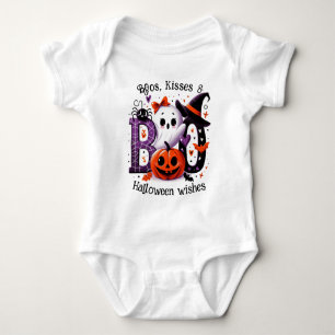 かわいらしい不気味かわいい子どもハロウィーン ベビーボディスーツ