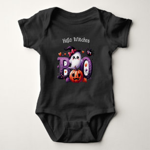 かわいらしい不気味かわいい子どもハロウィーン ベビーボディスーツ