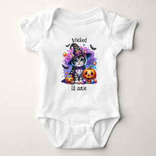 かわいらしい不気味かわいい子どもハロウィーン ベビーボディスーツ