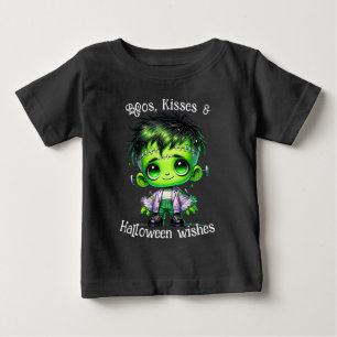 かわいらしい不気味かわいい子どもハロウィーン ベビーTシャツ