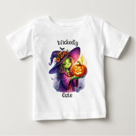 かわいらしい不気味かわいい子どもハロウィーン ベビーTシャツ