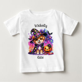 かわいらしい不気味かわいい子どもハロウィーン ベビーTシャツ