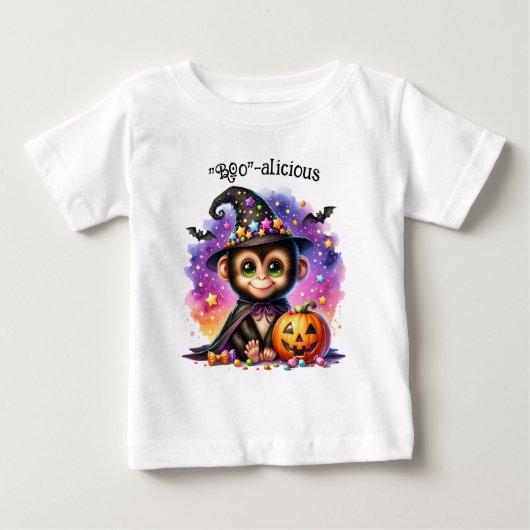 かわいらしい不気味かわいい子どもハロウィーン ベビーTシャツ (正面)