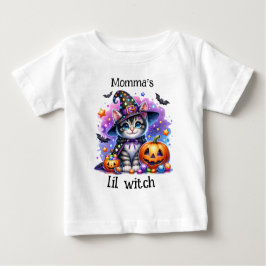 かわいらしい不気味かわいい子どもハロウィーン ベビーTシャツ