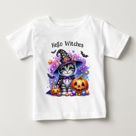 かわいらしい不気味かわいい子どもハロウィーン ベビーTシャツ (正面)