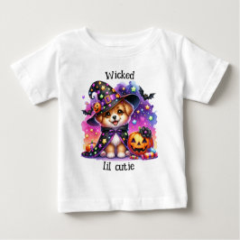 かわいらしい不気味かわいい子どもハロウィーン ベビーTシャツ