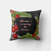 かわいらしい両面プリント「サンタ」クリスマスピロー クッション (裏面)