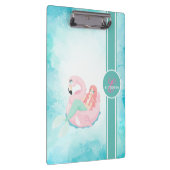 かわいらしい人魚のメイド海モノグラム クリップボード (右)