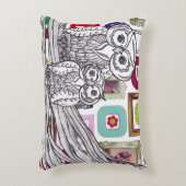 かわいらしい写真のフクロウ アクセントクッション (正面(垂直))