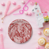 かわいらしい出生の赤 ペーパープレート (パーティー)