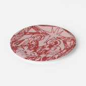 かわいらしい出生の赤 ペーパープレート (アングル)