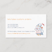 かわいらしい刺繍縫い模様 名刺 (裏面)