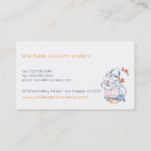 かわいらしい刺繍縫い模様 名刺 (裏面)