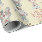 かわいらしい動物の包み紙 ラッピングペーパー (ロールコーナー)