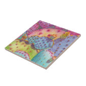 かわいらしい南西サボテンの台所壁のタイル タイル (側面)