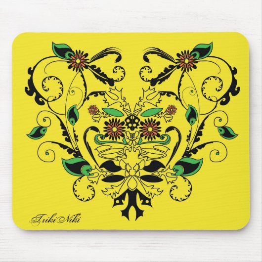 かわいらしい危険 マウスパッド (正面)