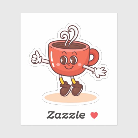 かわいらしい可愛いコーヒーカップ シール (シート)