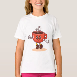 かわいらしい可愛いコーヒーカップ Tシャツ