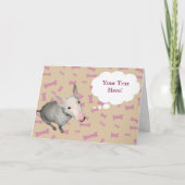 かわいらしい坐るか、またはすべてまたはカスタマイズ可能なカードのための骨 シーズンカード (正面)